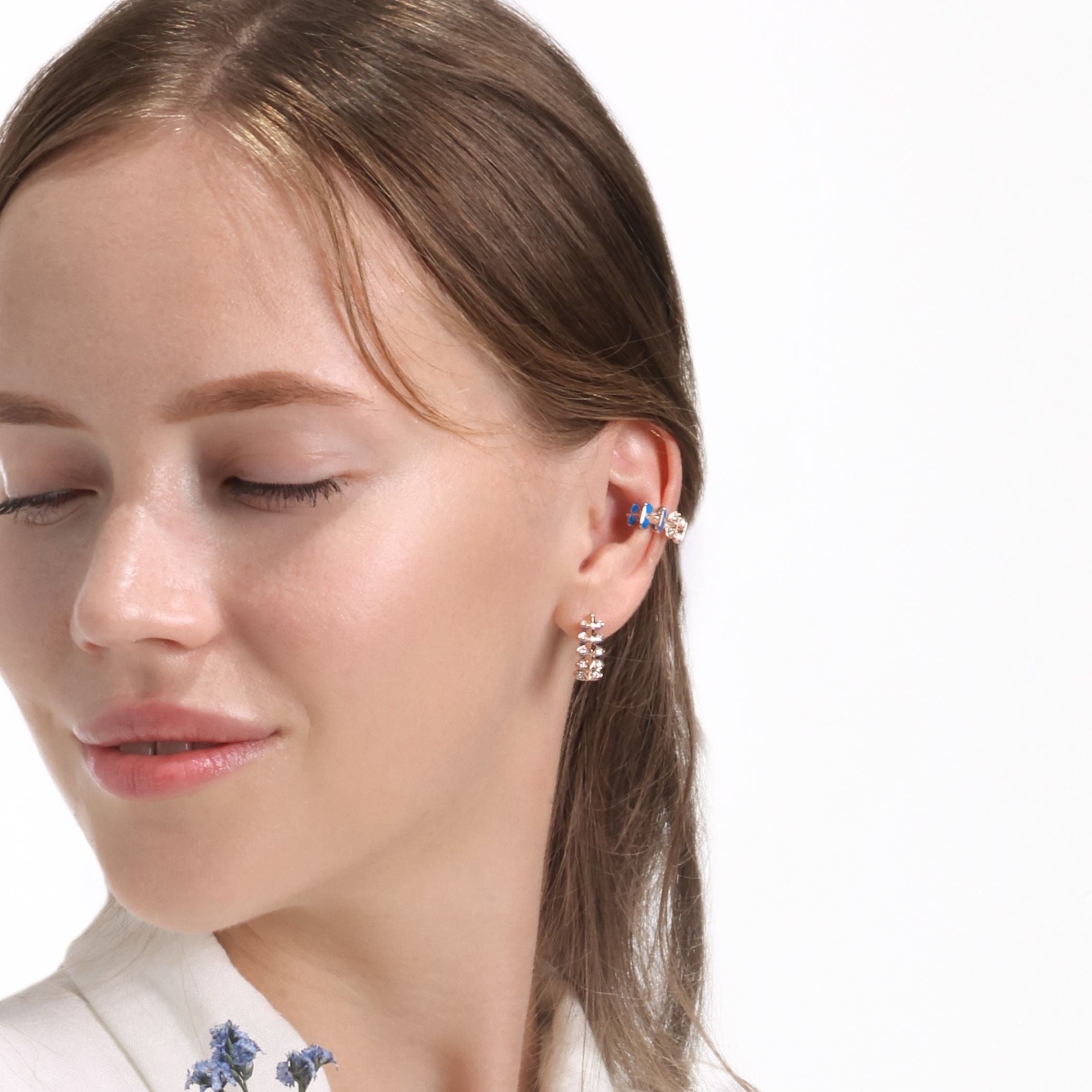 Circle of Life - J Stud - Earrings - Rose Gold