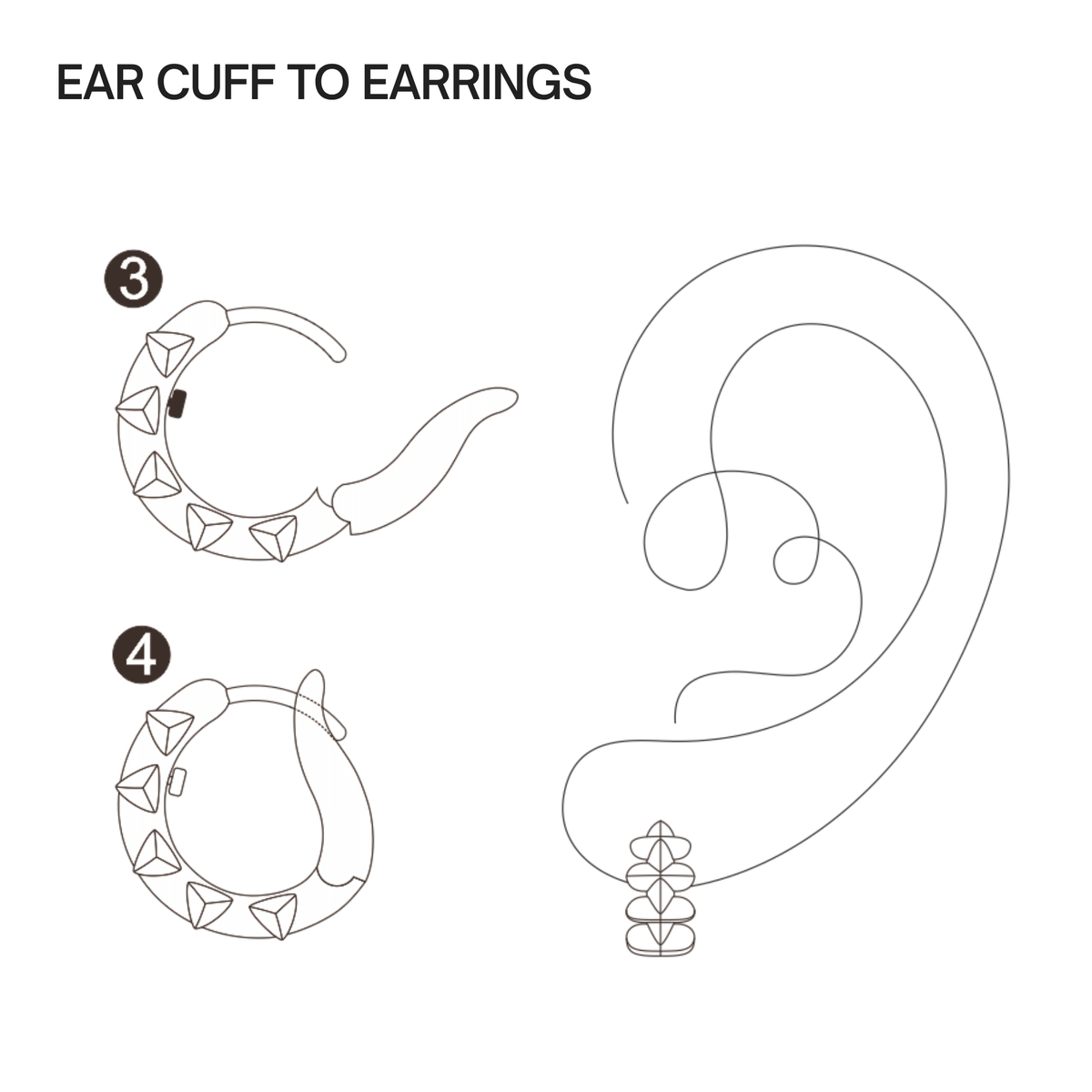 Circle of Life Convertible Earrings / Ear Cuff