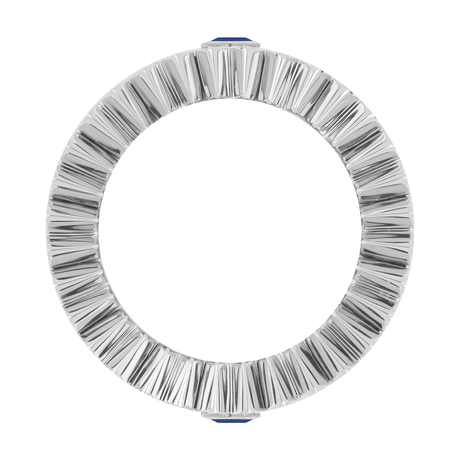 Al Jahili Blue Sapphire Ring - White Gold
