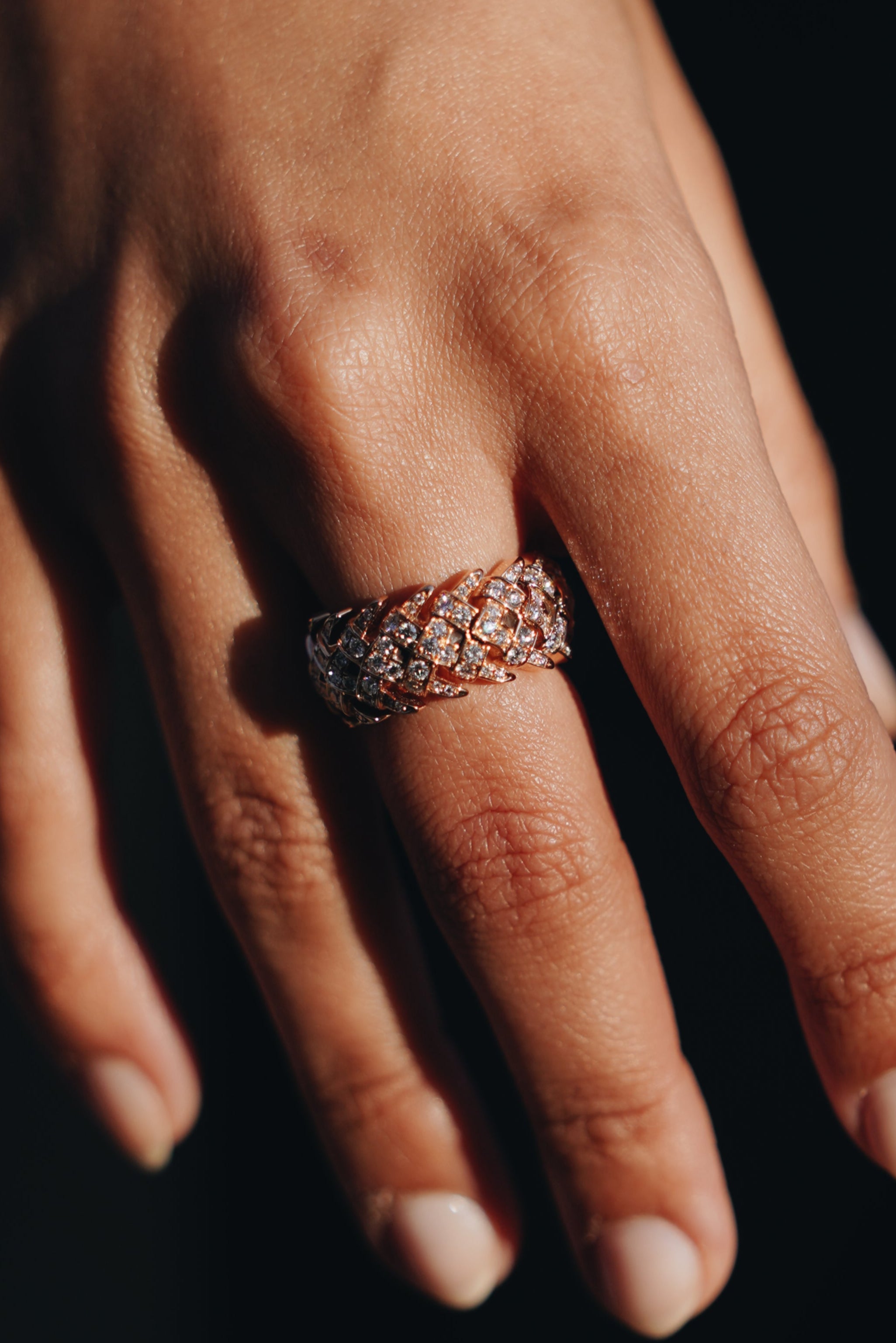 Palm Leaves Ring - Rose Gold