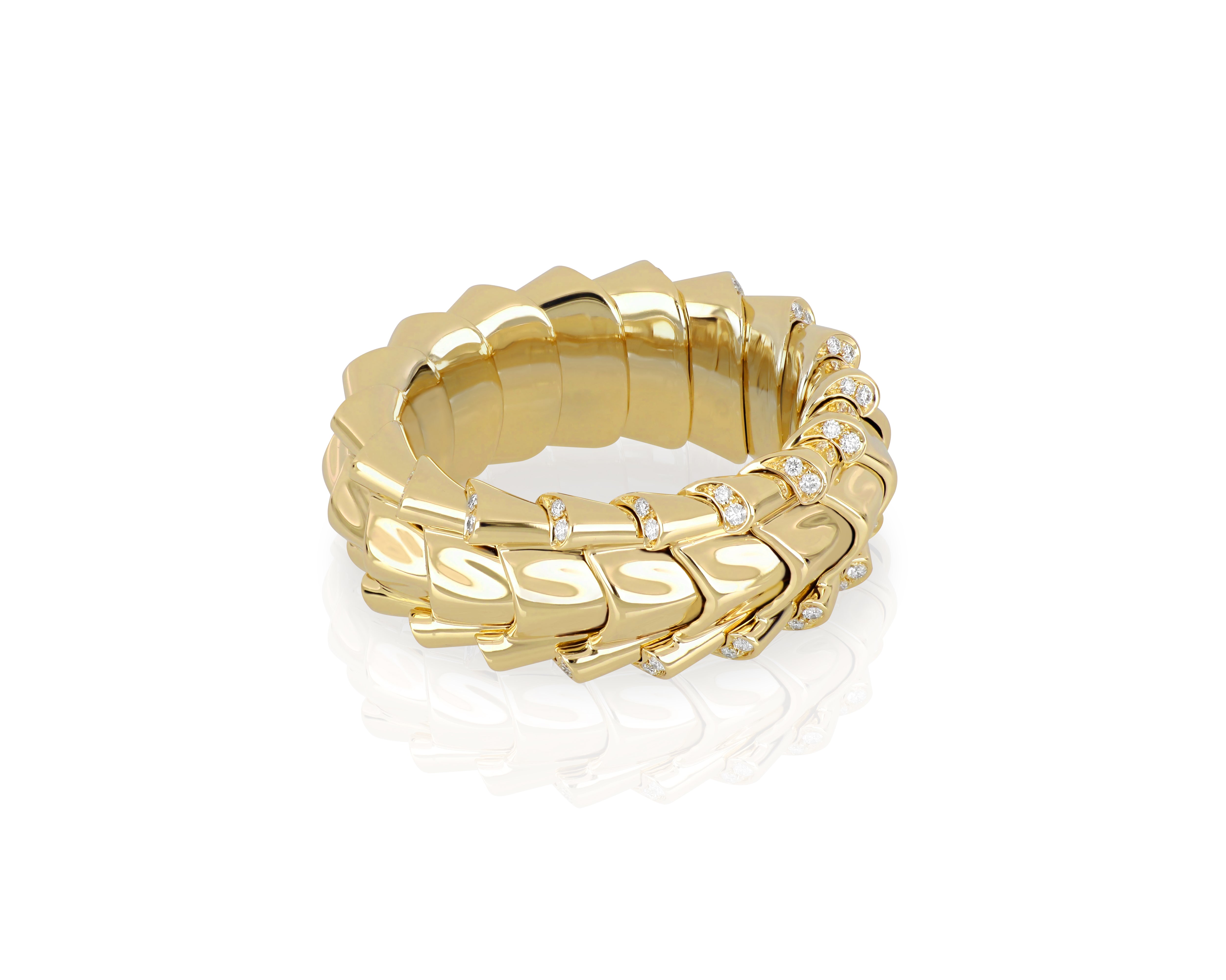 Date Palm Ring - Yellow Gold