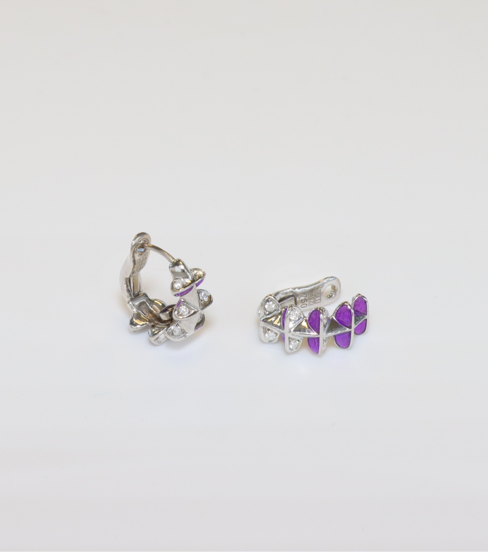 Circle of Life Convertible Earrings - White Gold
