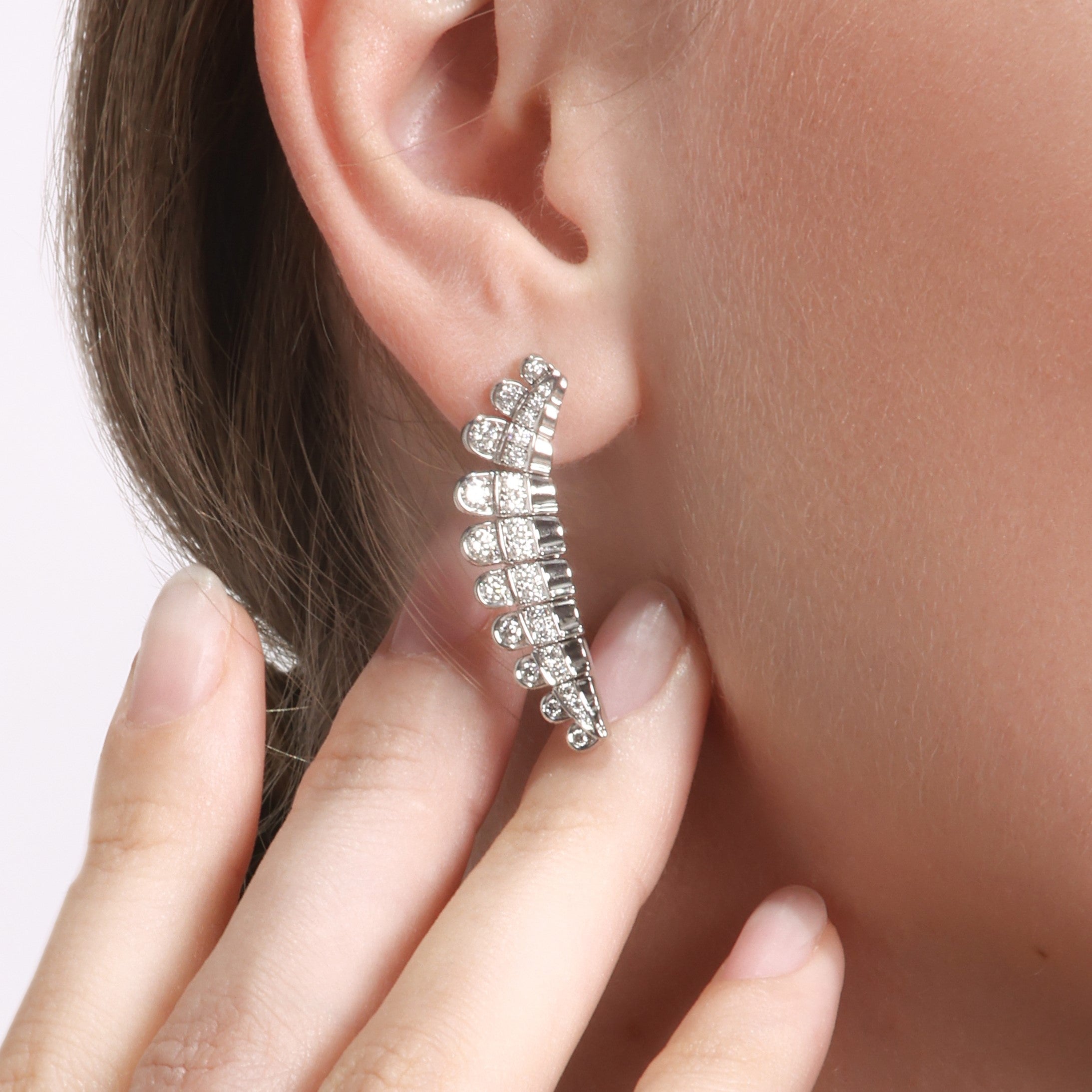 Qasr Al Hosn 1761 Earrings (N) - White Gold