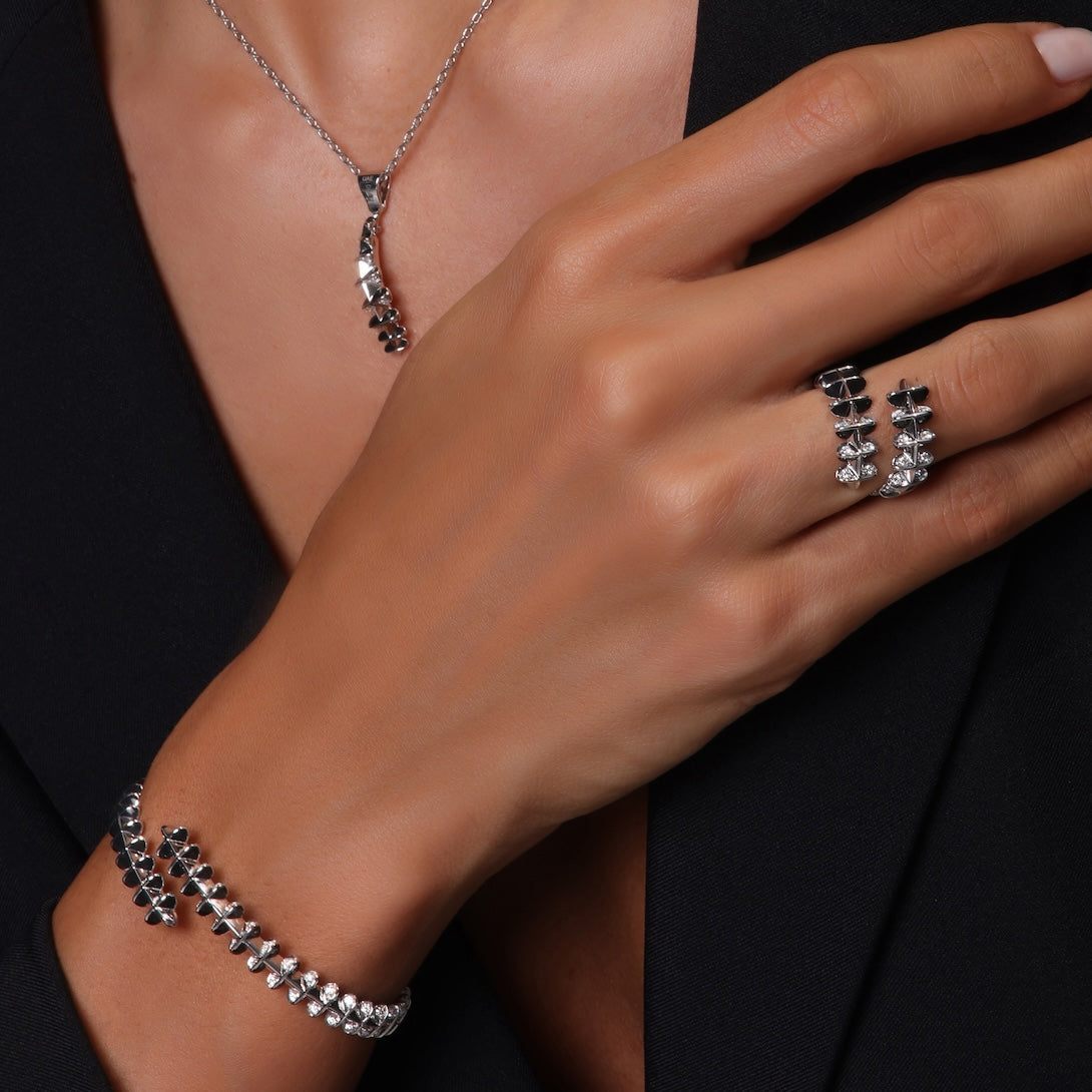 Circle of Life Single Bracelet - White Gold