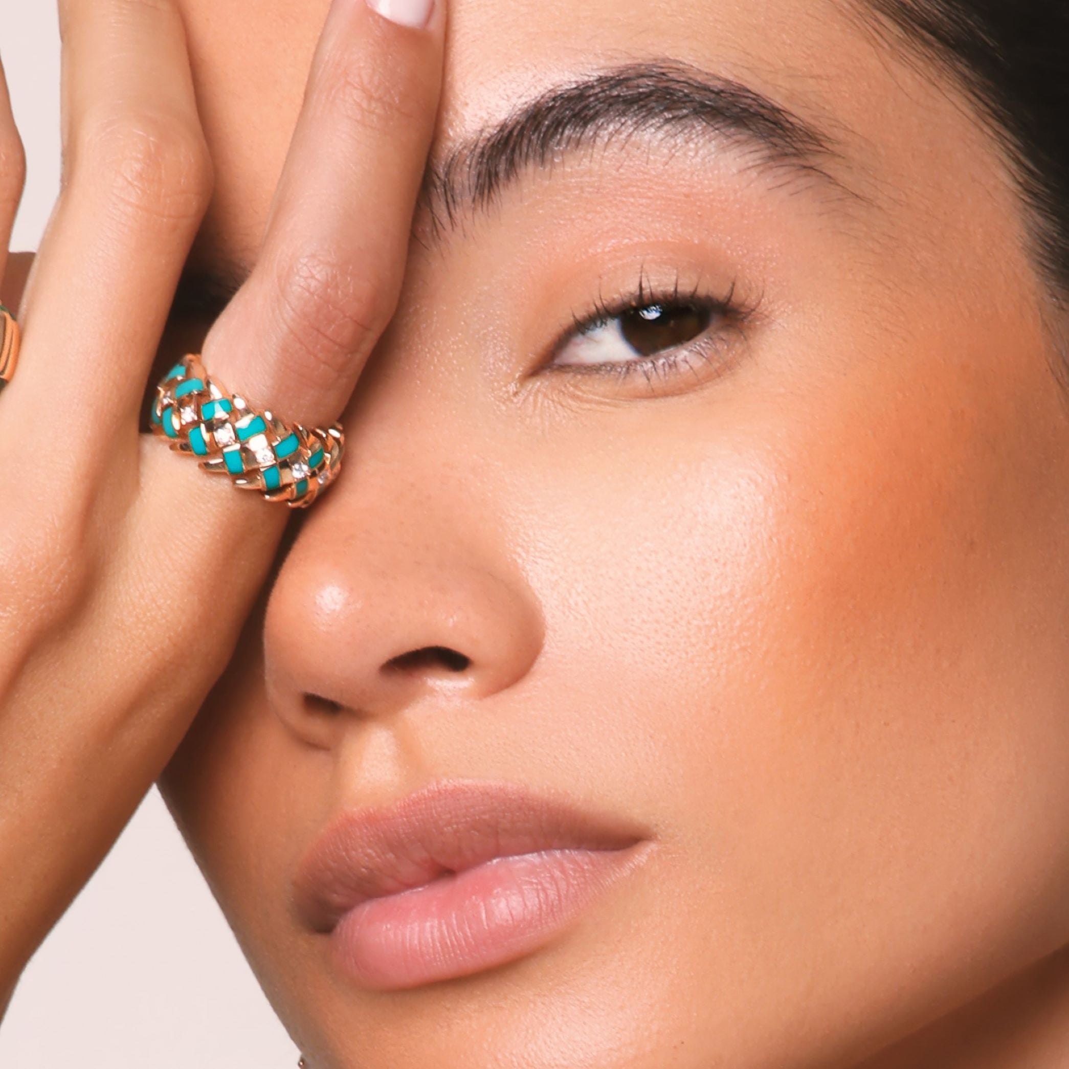 Palm Leaves Diamond (S) Ring - Yellow Gold