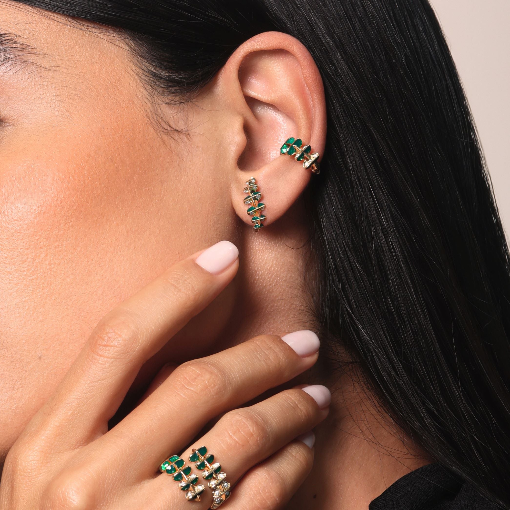 Circle of Life Convertible Earrings / Ear Cuff