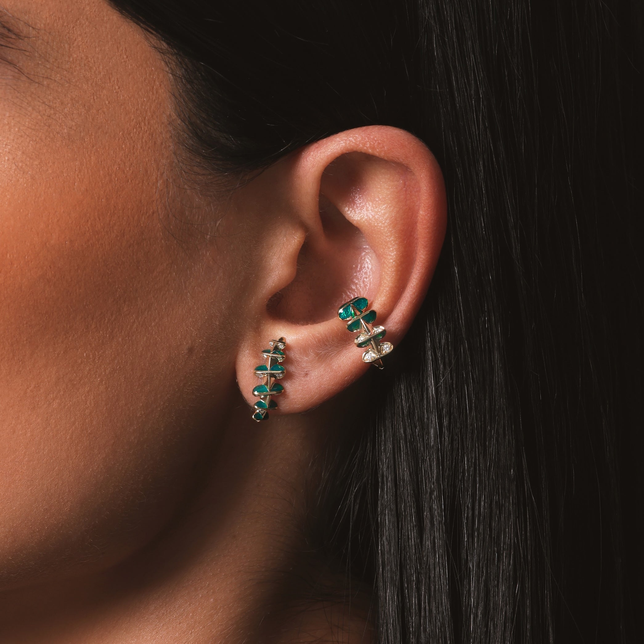 Circle of Life S-Studs Earrings - Yellow Gold