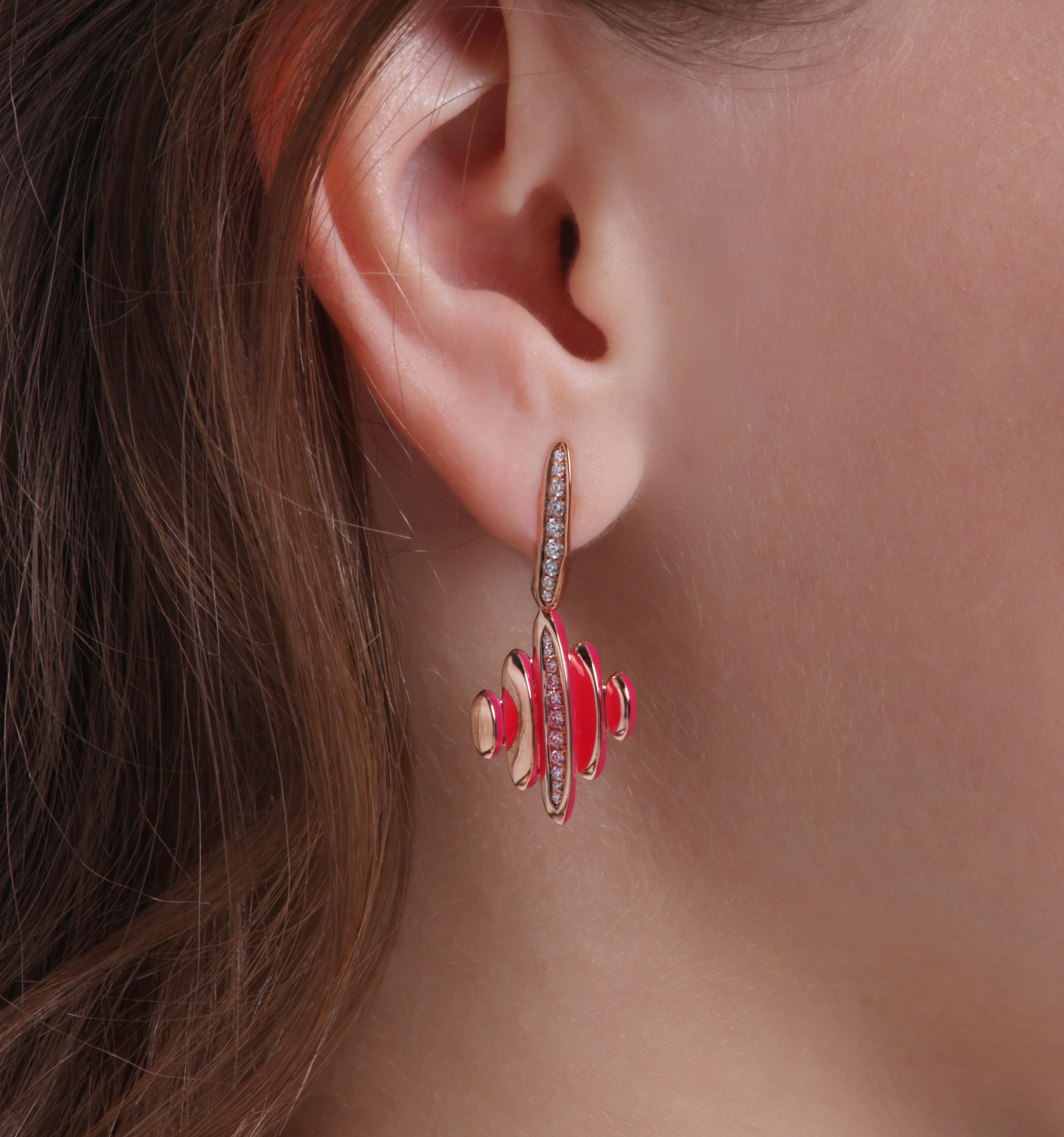 Circle of Life Bombe Earrings - Rose Gold