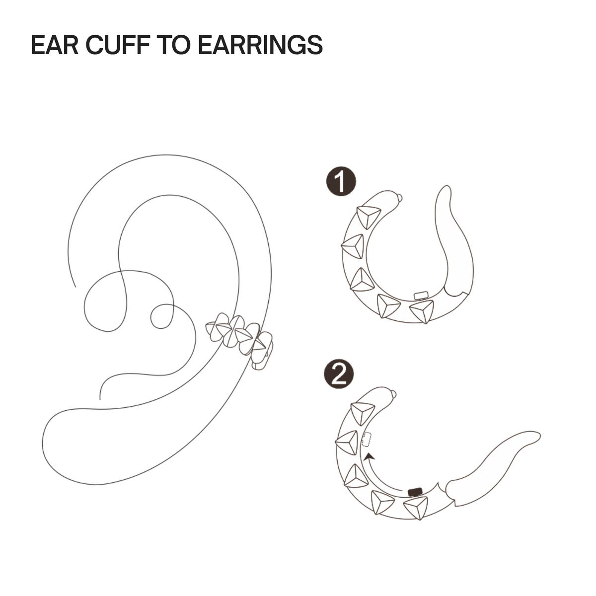 Circle of Life Convertible Earrings / Ear Cuff