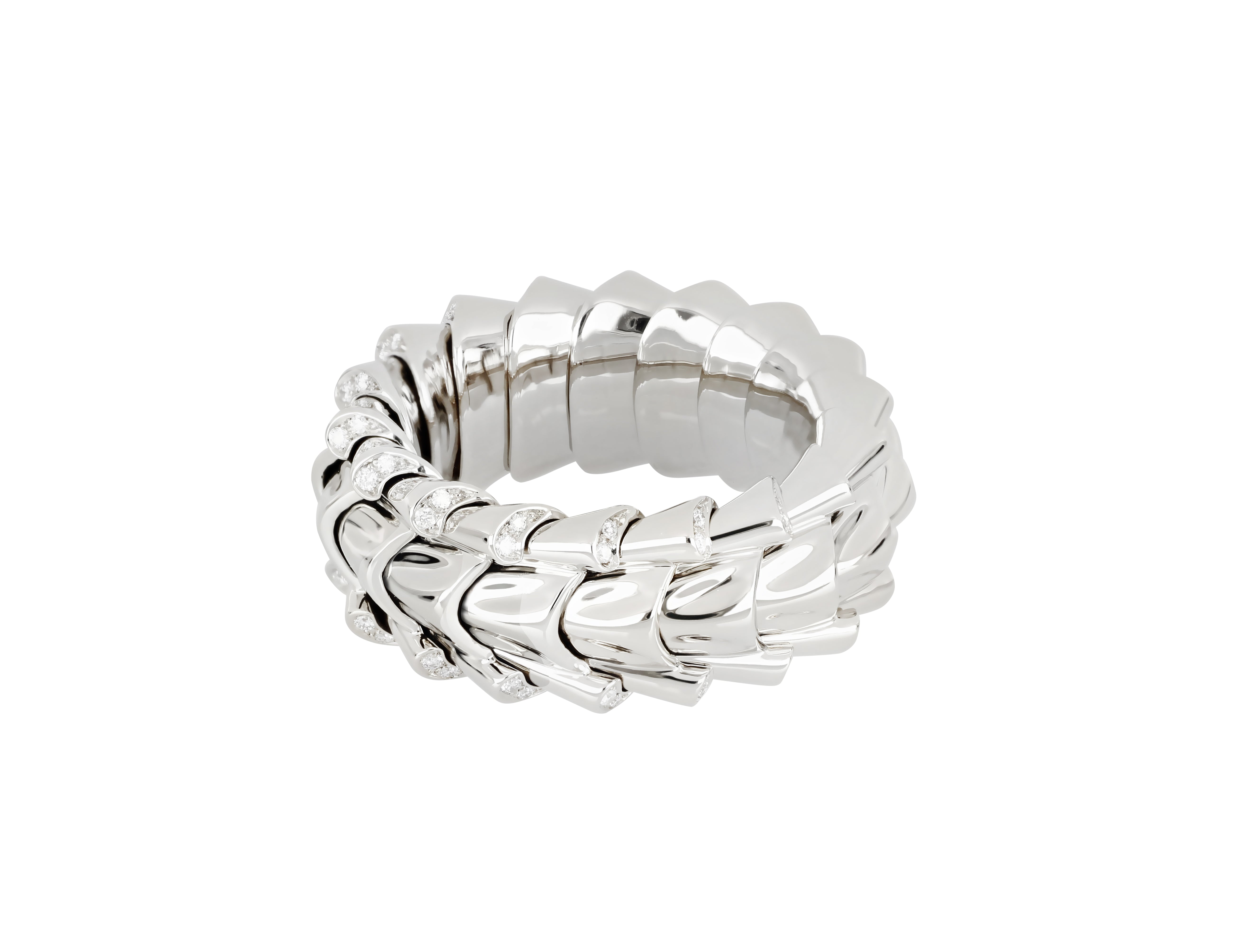 Date Palm Ring - White Gold