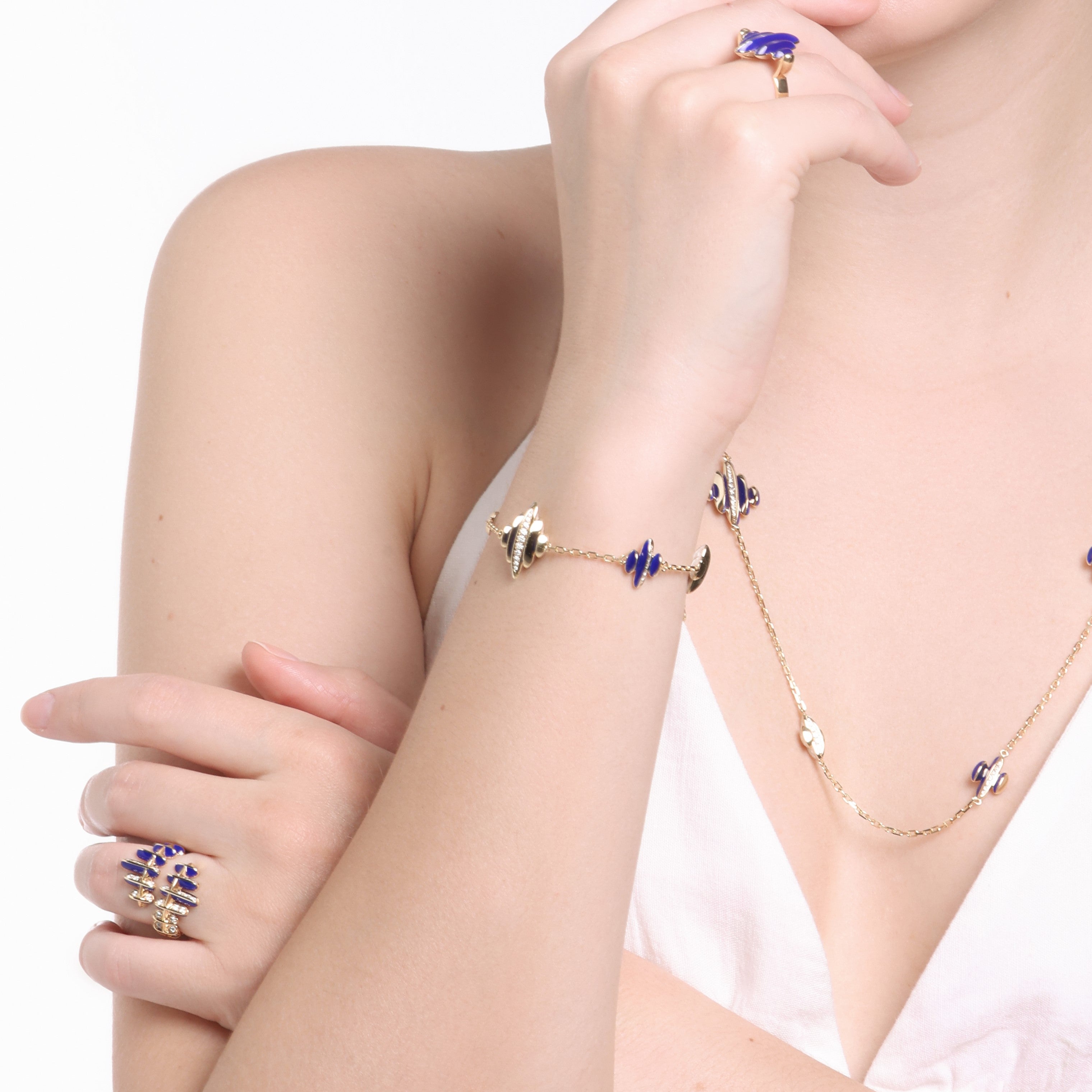 Circle of Life Bombe Bracelets - Yellow Gold