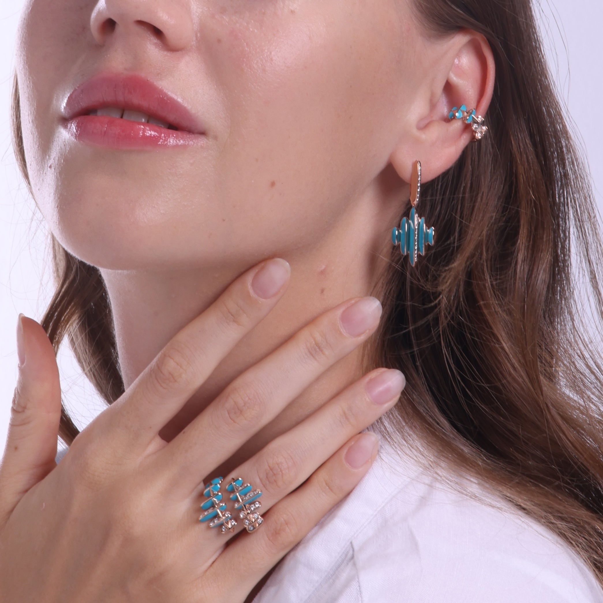 Circle of Life Bombe Earrings - Rose Gold